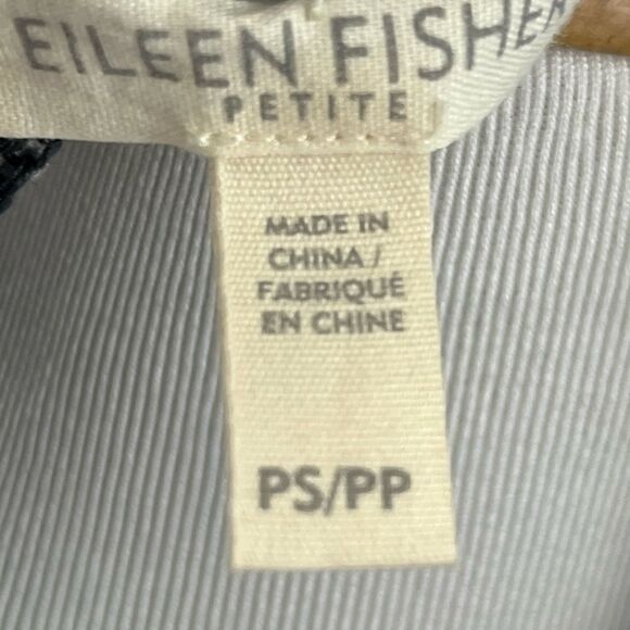 Eileen Fisher Linen Light Knit Tunic Length Short Sleeve Striped Sweater SP - Picture 6 of 7